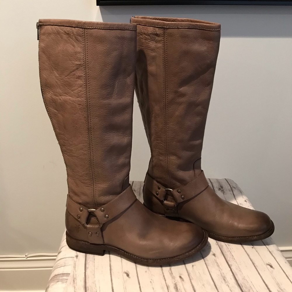 Frye Grey Ridding Boots 8.5